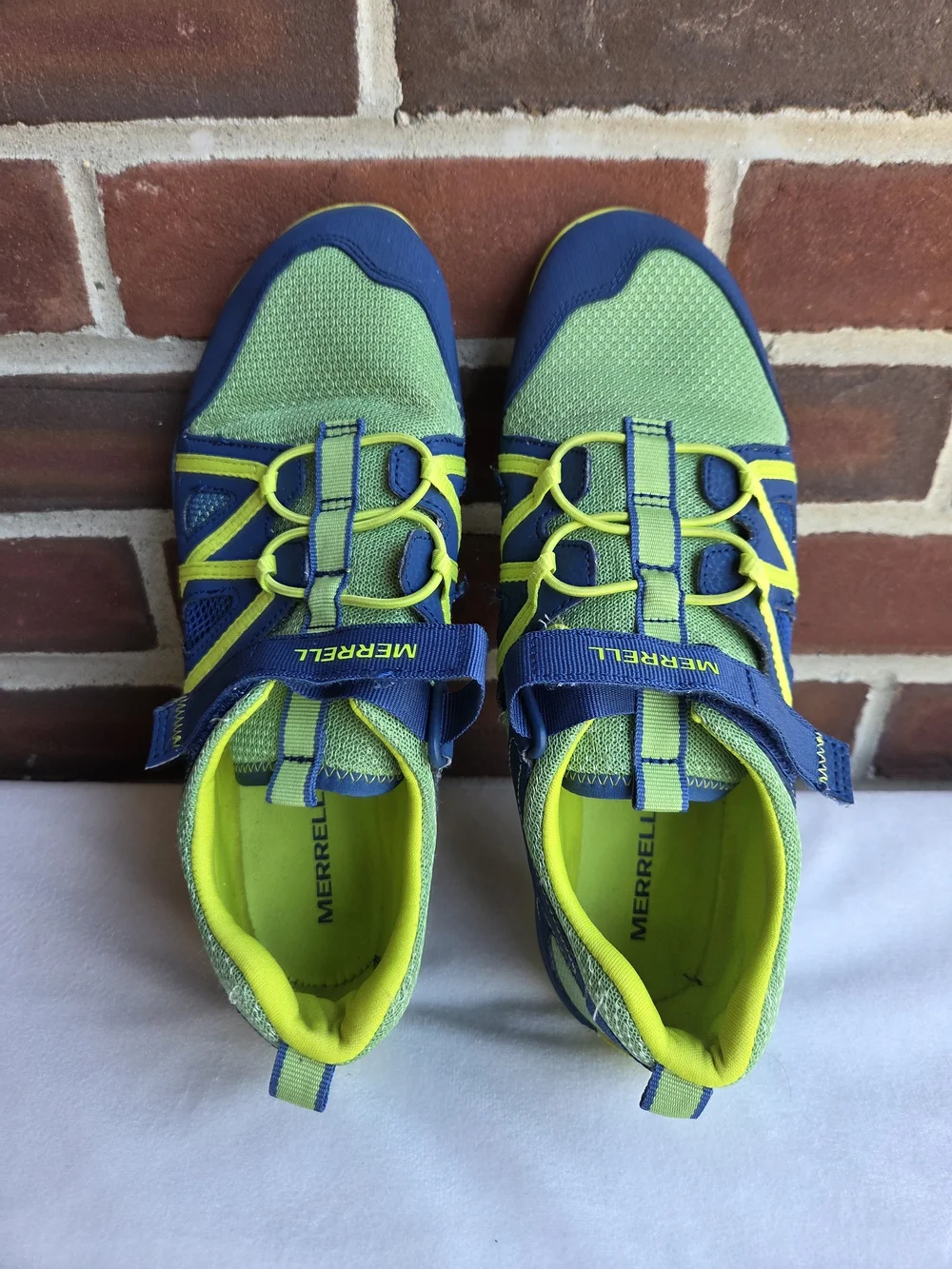 Merrell Hydro Glove Boys Youth Size 7 M Blue Green Water Hiking Shoes